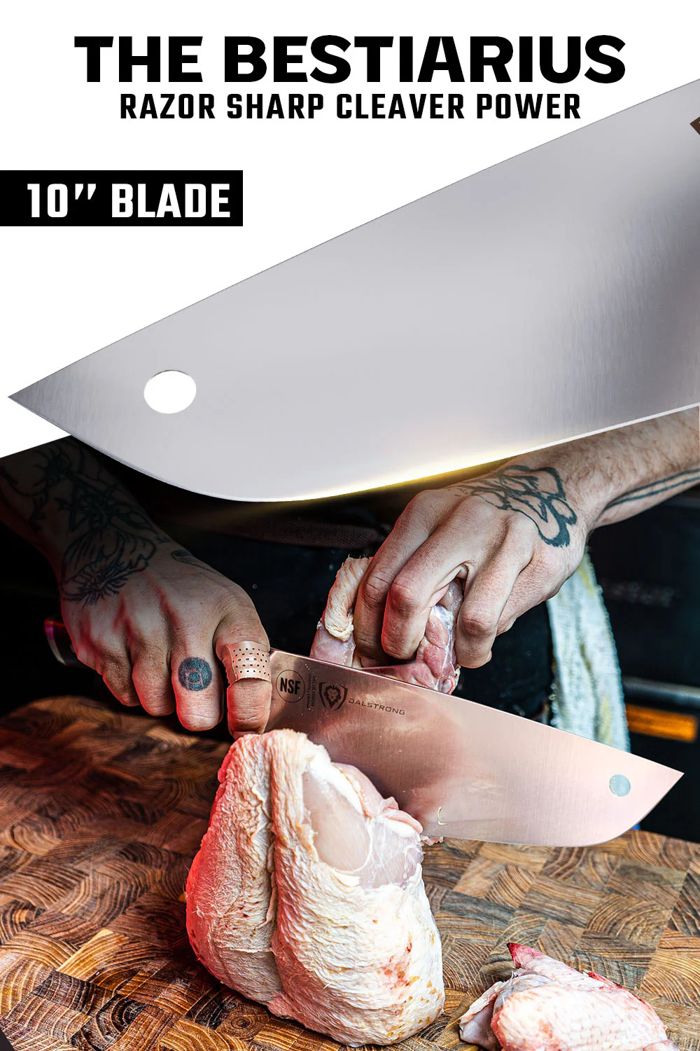 Cleaver Knife 10" | The Bestiarius | Gladiator Series ELITE | NSF Certified | Dalstrong © - Image 2