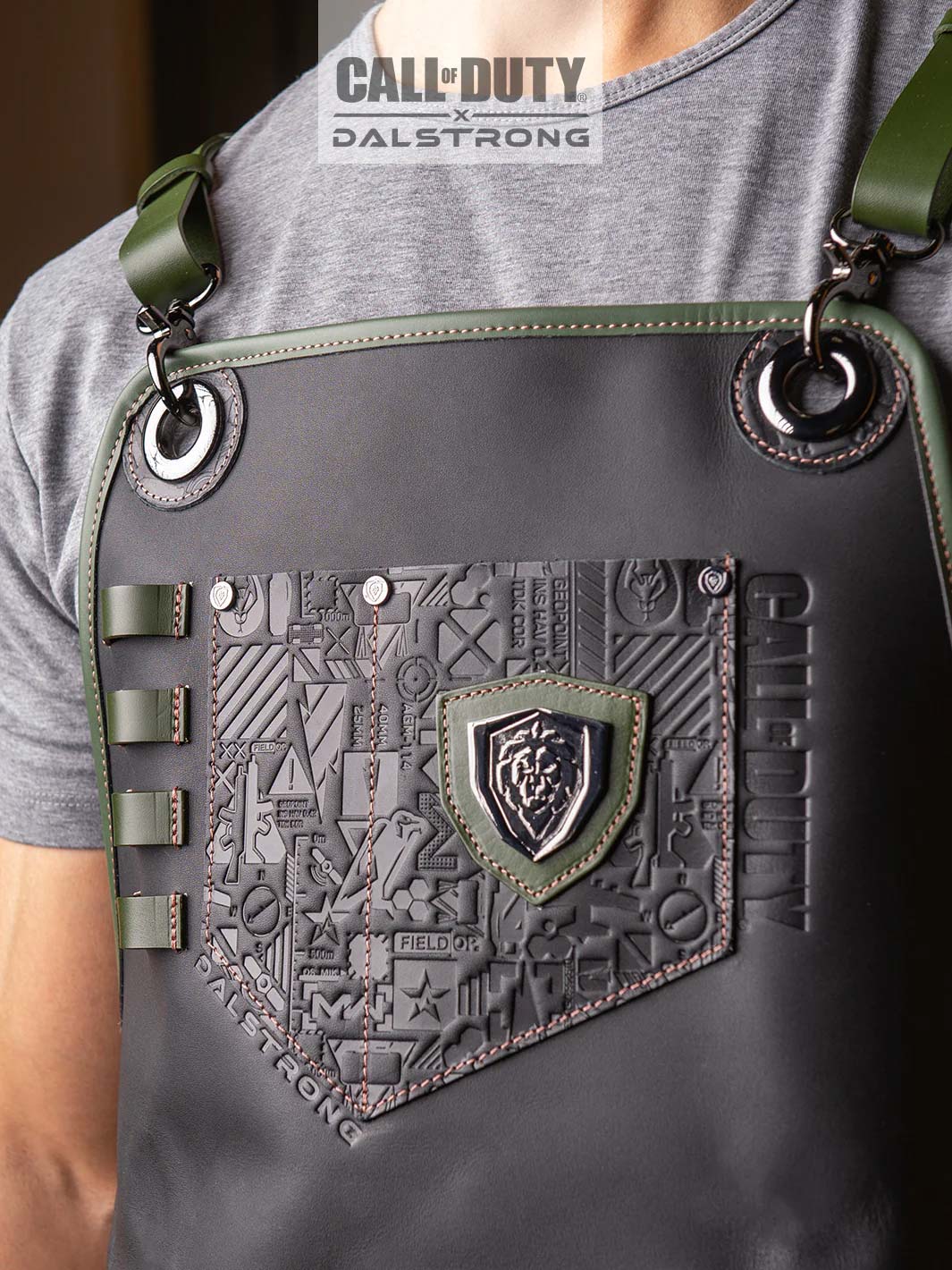 Limited Edition Chef Leather Apron | Call of Duty © Edition | Black Genuine Leather | EXCLUSIVE COLLECTOR APRON | Dalstrong © - Image 2