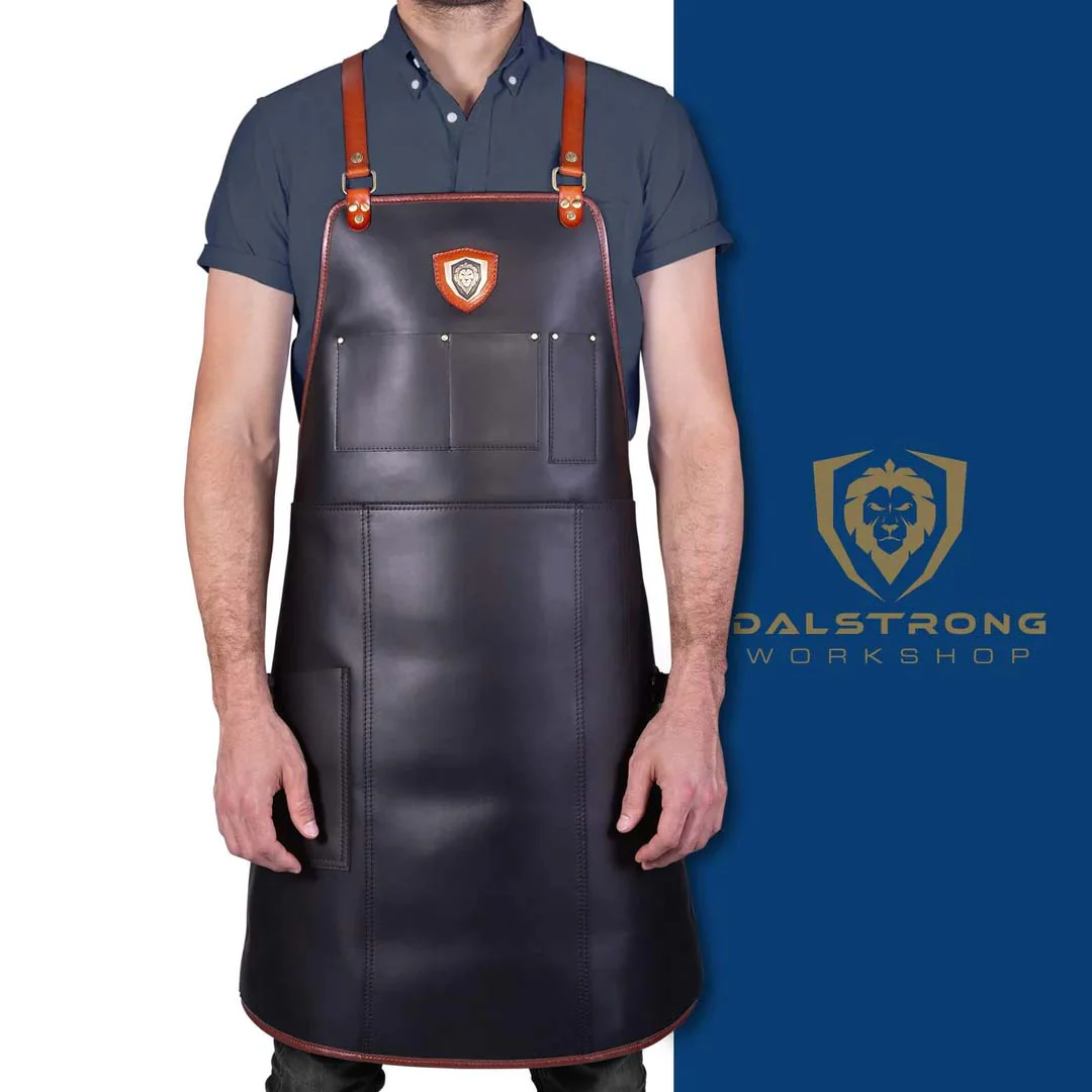 The Culinary Commander | Top-Grain Leather | Professional Chef's Kitchen Apron | Dalstrong ©