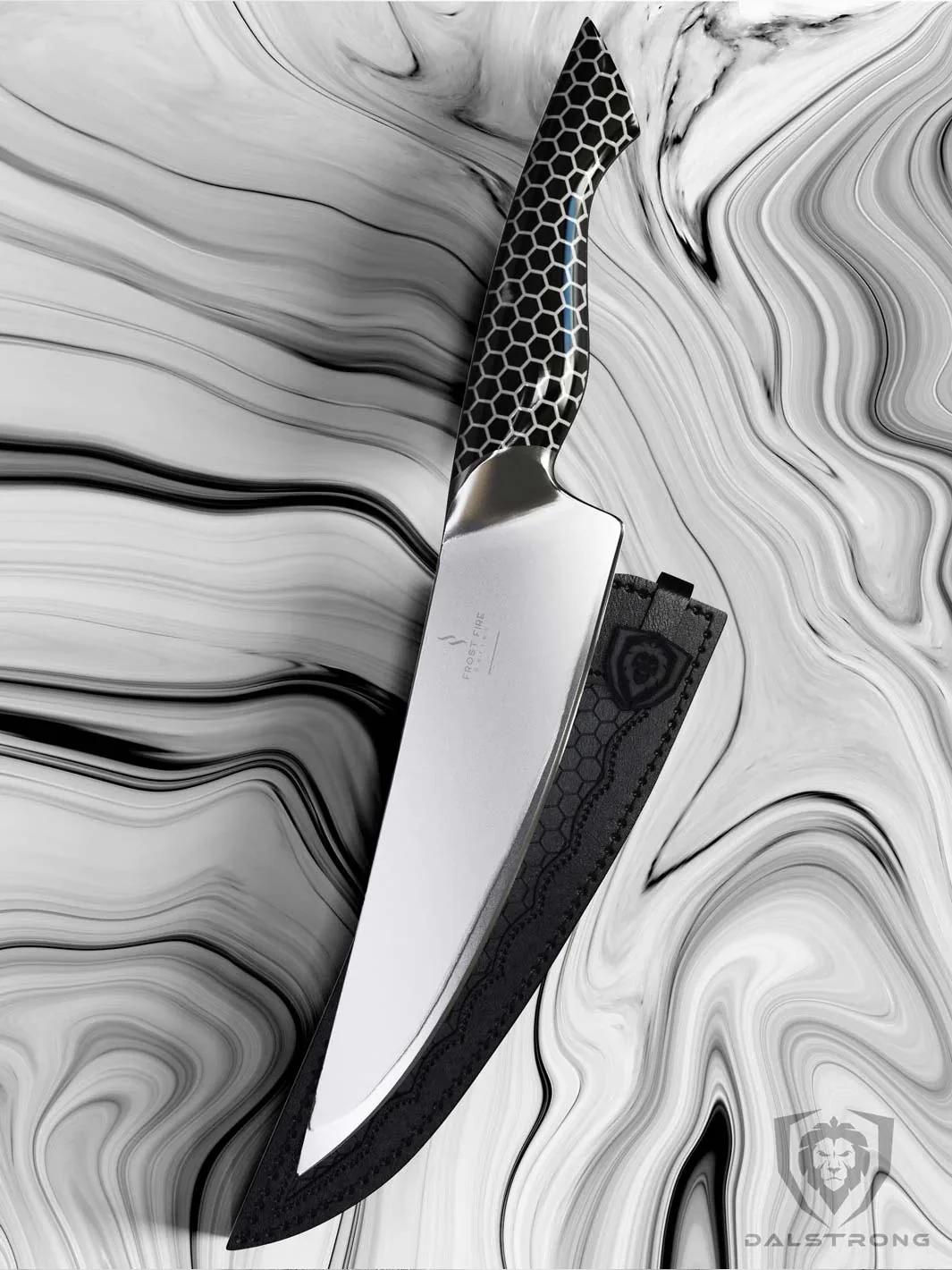 Chef's Knife 8" | Frost Fire Series |  Dark Ice Edition | NSF Certified | Dalstrong © - Image 7