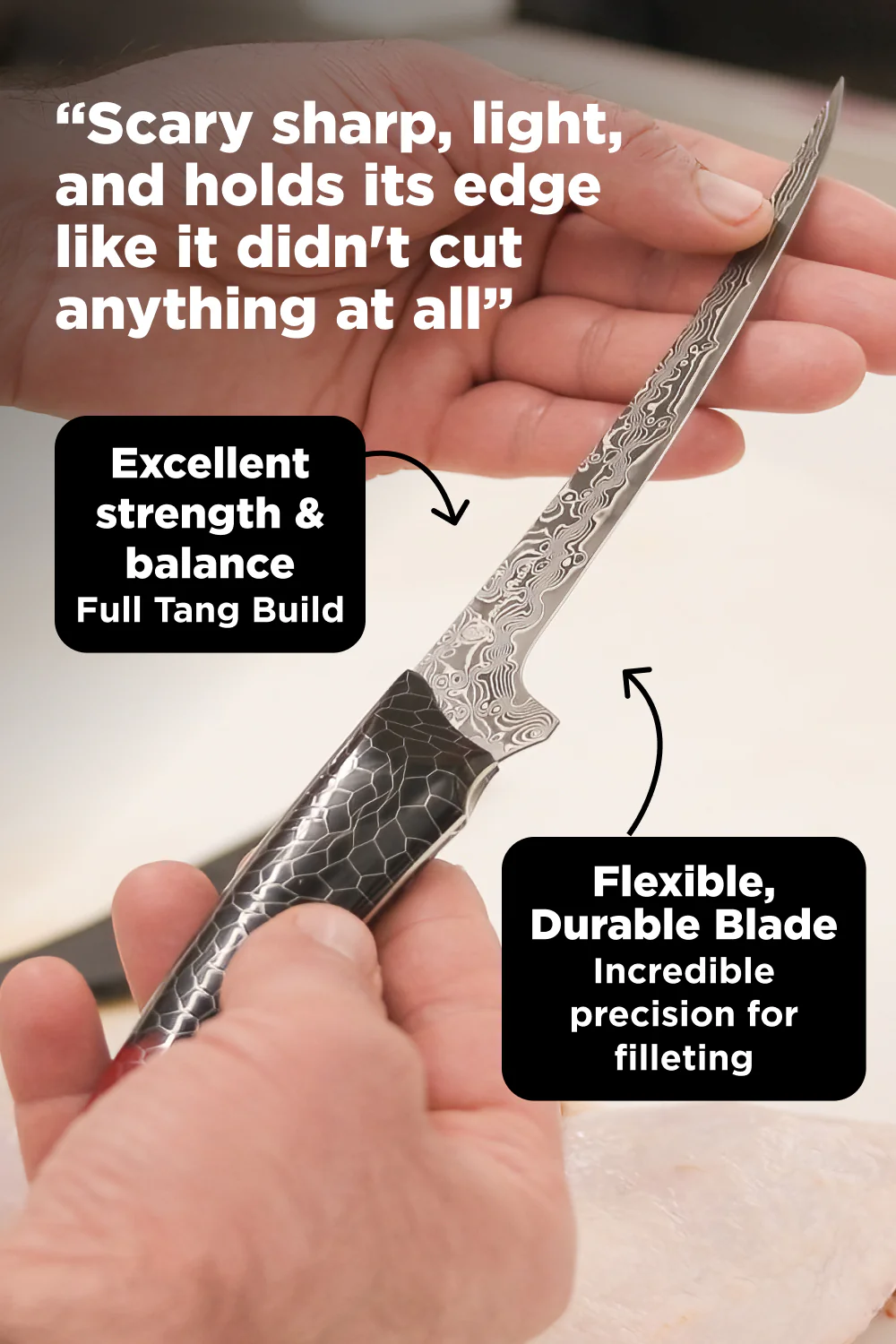 Meat Prep Bundle | Scorpion Series 8" Crixus Knife + 7" Fillet Knife - Image 4
