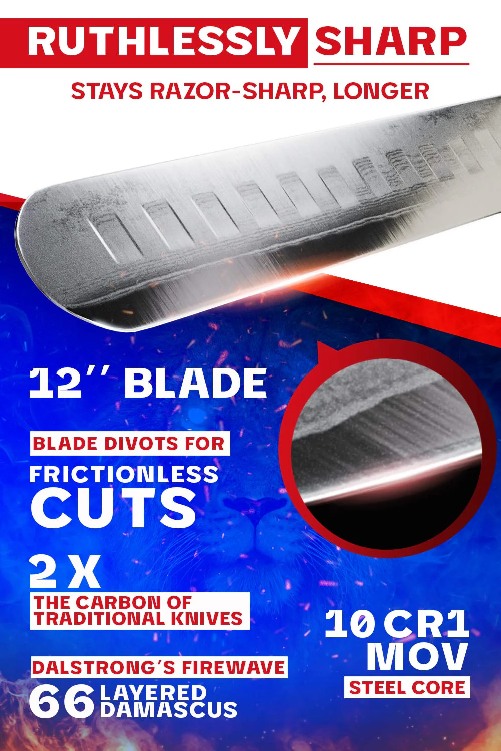 Slicer Knife 12" | Firestorm Alpha Series | Dalstrong © - Image 2