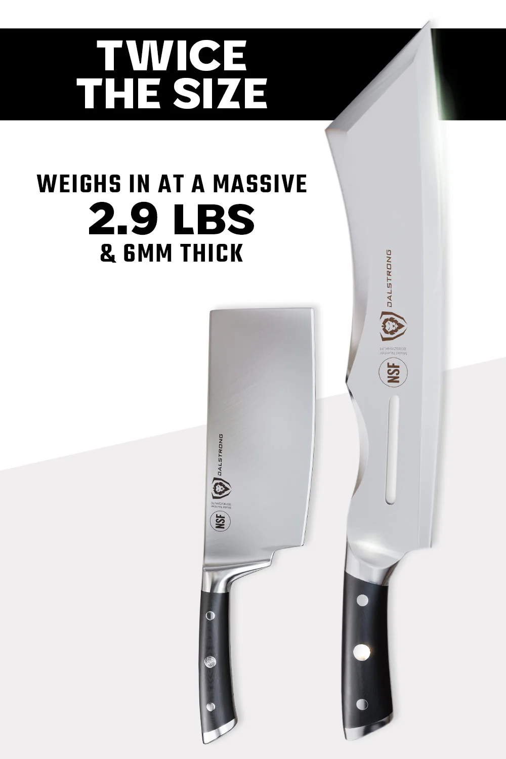 The Gladiator Bundle | 14" Annihilator Meat Cleaver with Stand + 8" Chef's Knife - Image 5